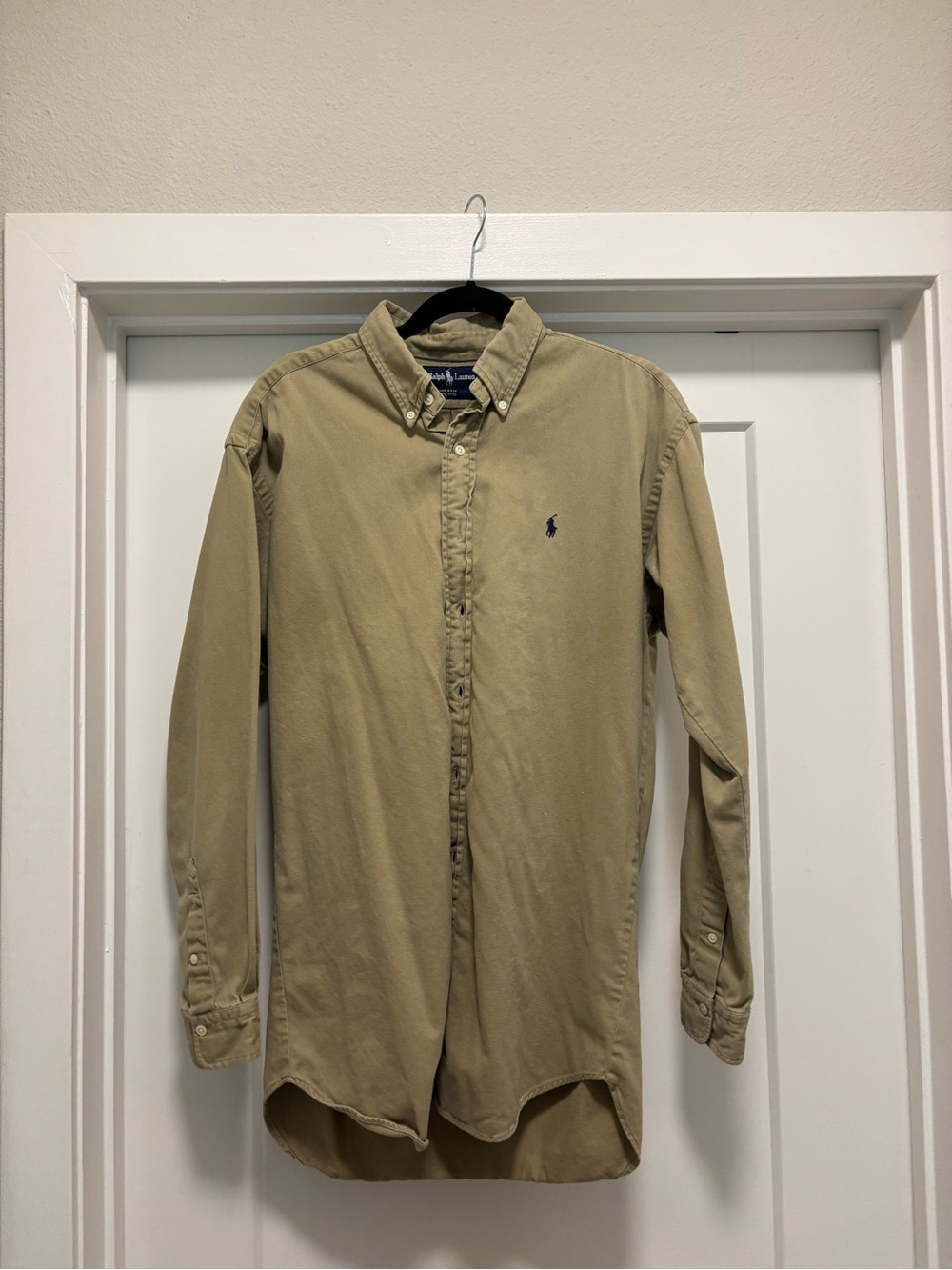 Ralph Lauren Men's Khaki Button-Down Oxford Shirt